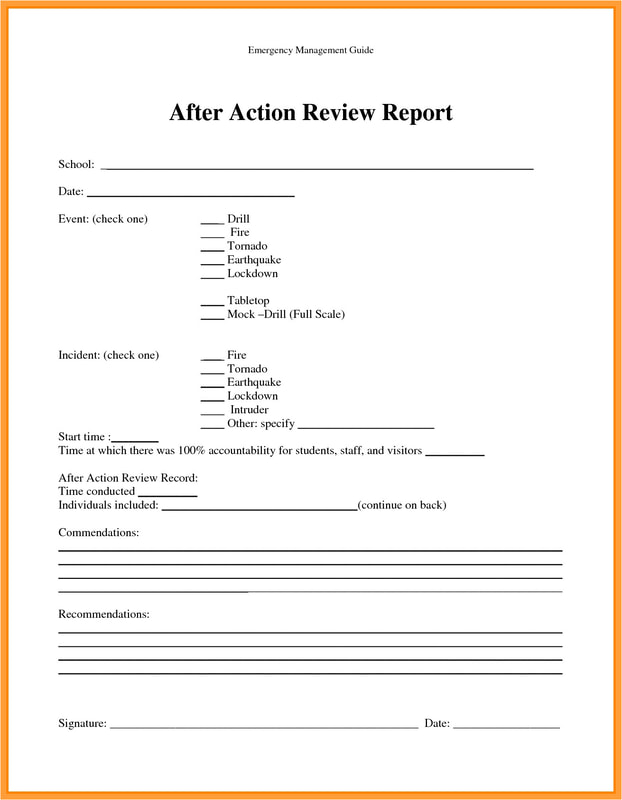 military after action report sample